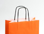 Papierová taška oranžová s točenými ušami