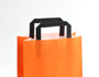 Papierová taška oranžová s plochými ušami