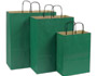 Papierové tašky zelené s točenými ušami