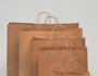 Papierové tašky hnedé (prírodné) ryhované